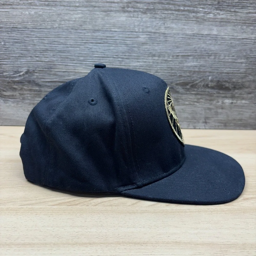 Jagermeister Hat Cap Snap Back Black Gold Embroidered Logo Beer Promo Adjustable